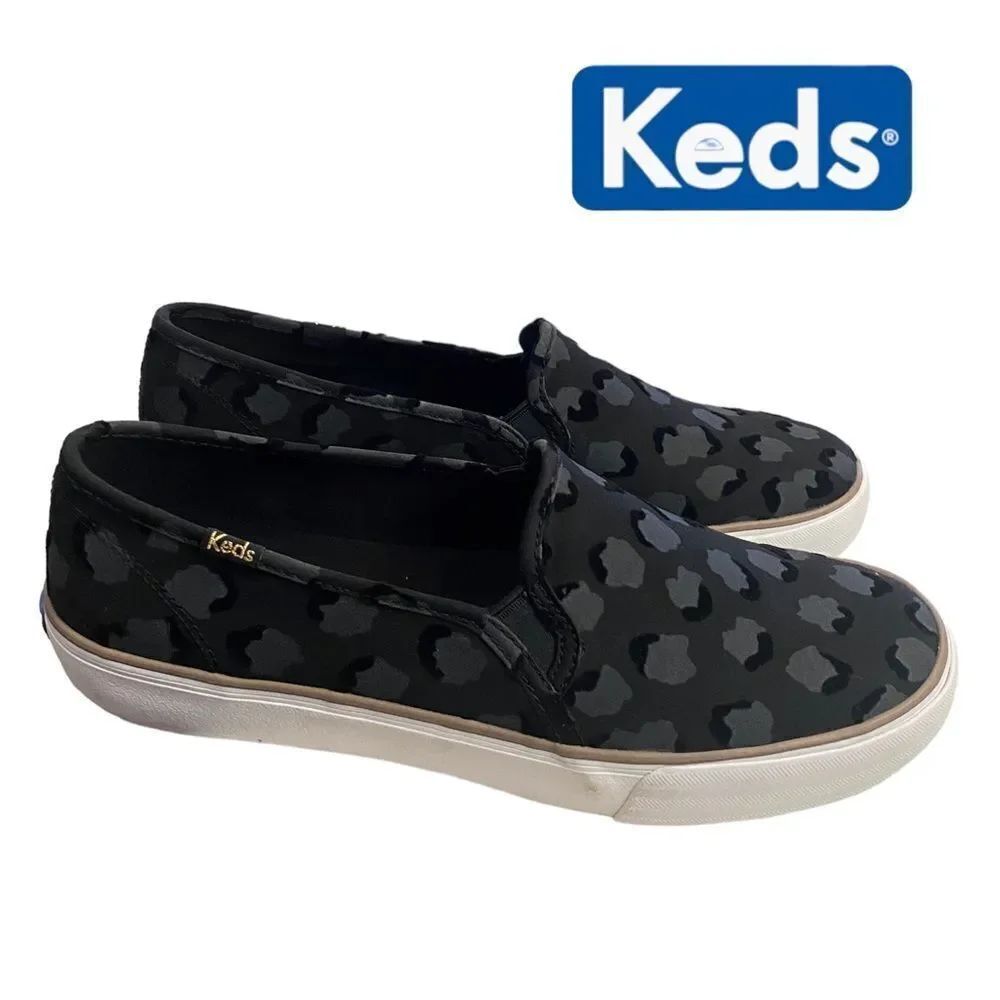 NEW in Box KEDS Double Decker Black Women's  Low SLip On Sneakers 9.5